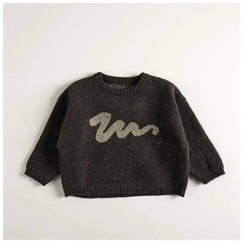 Winter New Children Casual Sweater Fashion Kids Girls Colorful Point Alpaca Wool Sweater Baby Boys Knitted Pullover Tops