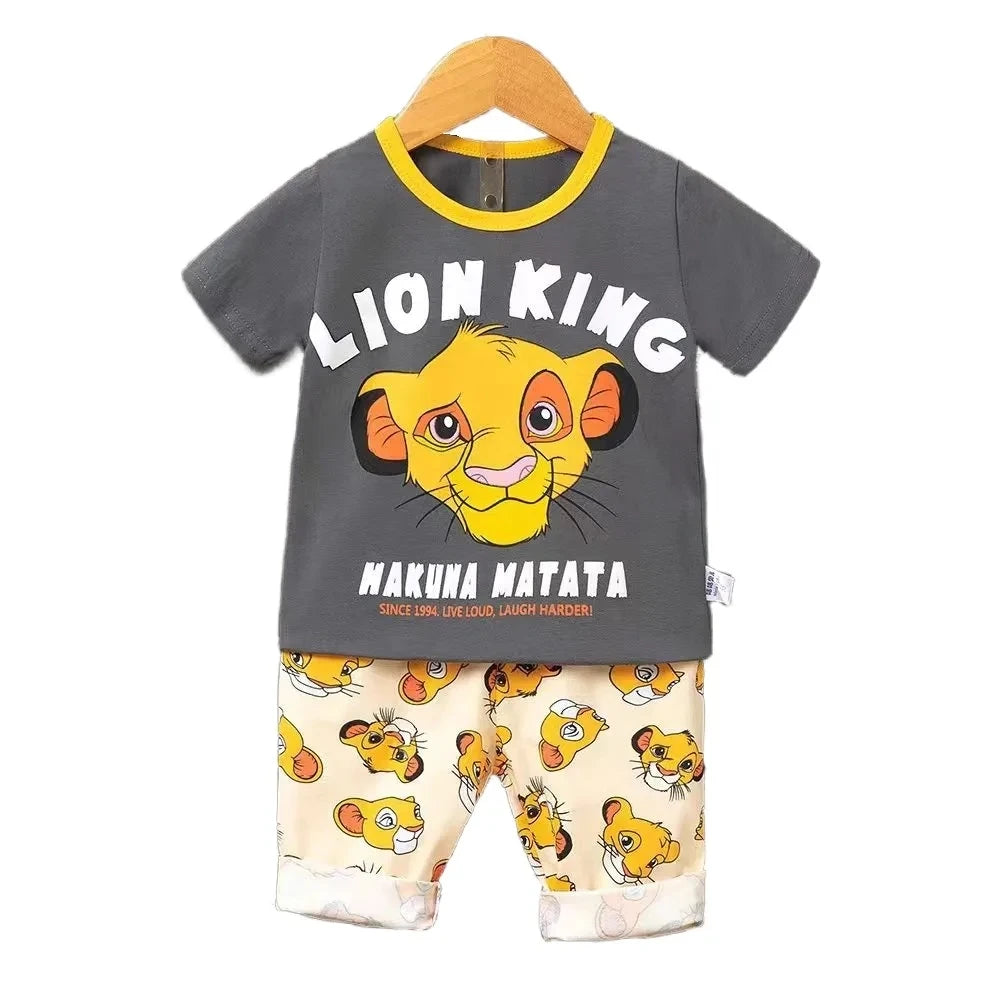 Boys Clothes set 2025 summer Cartoon Suit For Kids Fashion Leisure Boy Clothings Set  1-4year kids clothes