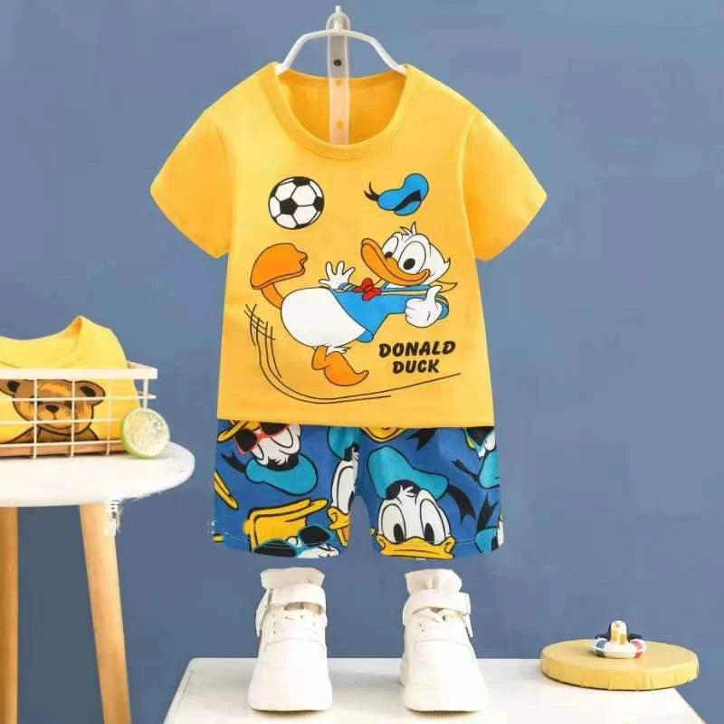 Boys Clothes set 2025 summer Cartoon Suit For Kids Fashion Leisure Boy Clothings Set  1-4year kids clothes