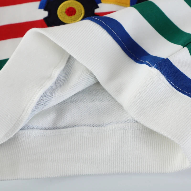 Little maven Children’s Clothing 2025 Autumn Baby Boys Sweatshirt Spring Cotton Cartoon Excavator Toddler Kids Clothes 2-7 year