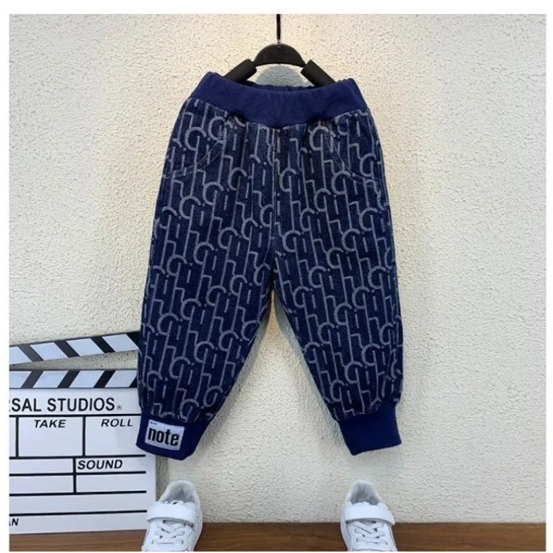 Boys suits spring and autumn new children's casual sweater pants two-piece suits boys clothes suits children's clothing