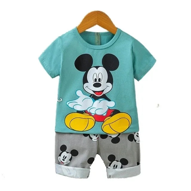 Boys Clothes set 2025 summer Cartoon Suit For Kids Fashion Leisure Boy Clothings Set  1-4year kids clothes